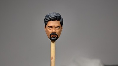 1:12 custom painted Benicio Del Toro, Sicario head sculpt.