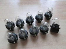 (10) T10 Instrument Panel Twist Lock Light Bulb Socket Holder w/ 5W Bulb #M70H