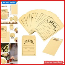 Seed Envelopes 100 Pack Brown Paper Self Adhesive Resealable 3.1 x 4.7 Inch for