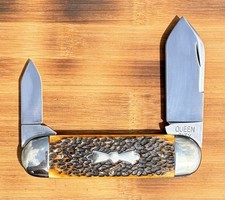 2014 Queen City Titusville PA Pocket Knife Large Sunfish Elephant Toe ❌ Case