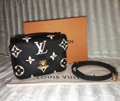 Louis Vuitton Metis MM Empreinte Leder schwarz/creme Fullset