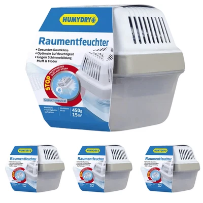 HUMYDRY® Humydry Raumentfeuchter Premium PLUS 4 Stück je 450g Luftentfeuchter