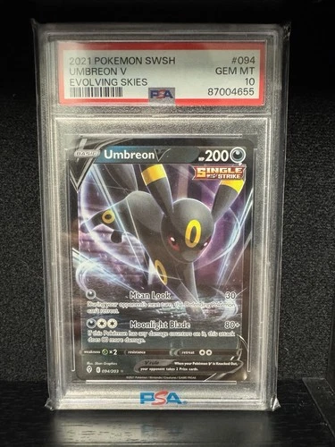 Pokemon Umbreon V 094/203 Evolving Skies Holo Ultra Rare PSA 10 2021