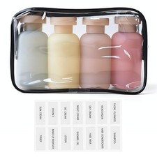 Travel Shampoo Bottles for Toiletries, Leak Proof Travel Size Toiletries Bott...