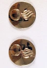 Army Enlisted Collar Pin: Ordnance - semi-domed pair on card
