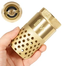 1-1/4 Inch Female NPT Threads Check Foot Valve Brass for Water Pump Systems
