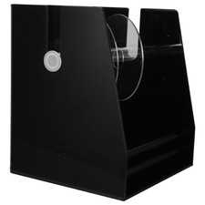 Compact Acrylic Label Holder Dispenser for Office Desktop Sticker Rolls