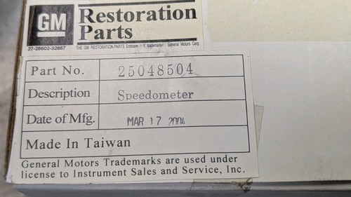 25048504 GMC Astro General Chevrolet Bison Truck Cable Driven AC Speedometer NEW - Picture 3 of 7