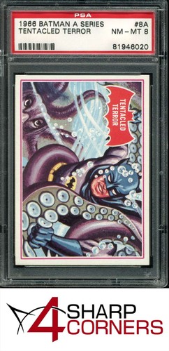 1966 BATMAN A SERIES #8A TENTACLED TERROR (RED BAT) PSA 8 SET BREAK
