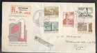 13845 Netherlands,1955,Registered FDC cover from Rotterdam with stamps set Nr: