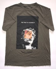 THRUTH & THEORY Mens Small Olive Green Lil Peep Statue LA Superior Style T-Shirt