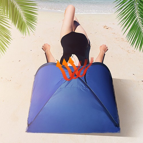 Outdoor Head Shelter Portable Sunscreen Tent Beach Sleeping Shade Polyester UV - Picture 7 of 17