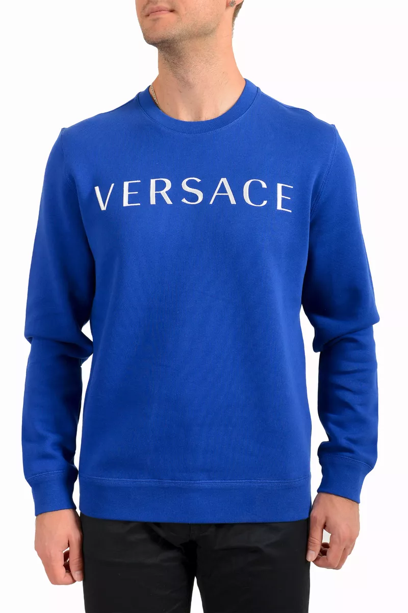 Blue clearance versace sweatshirt