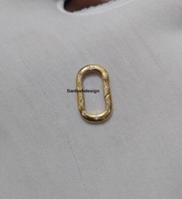 925 Sterling Silver Diamond Oval Carabiner enhancer Lock Clasp Jewelry,Gift