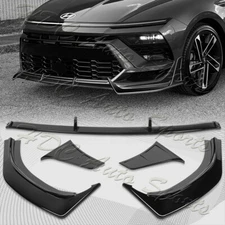 For 2024-2025 Hyundai Sonata N-Line Painted Black Front Lower Bumper Lip Spoiler