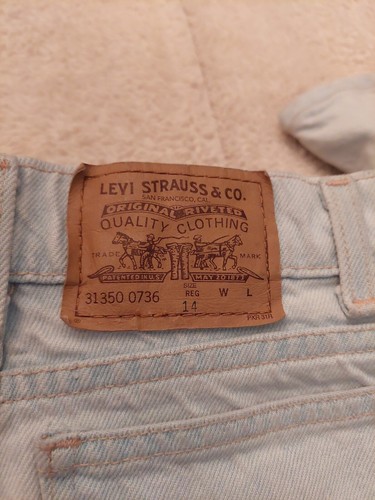 Vintage Levis Orange Tab Jeans Size 14 Regular 31350-0736 25x27 Light Wash Blue - Picture 7 of 8