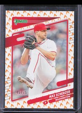 2021 Donruss #206a Max Scherzer On Fire White Jersey #/75