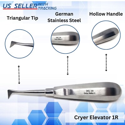 Dental Surgery Cryer Root Elevator Right Oral Instrument Stainless Steel CE