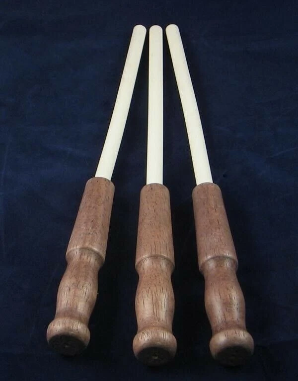 Lot of 3 Knife Sharpeners Ceramic Sharpening Stick Rods Fine Grit 12" Overall