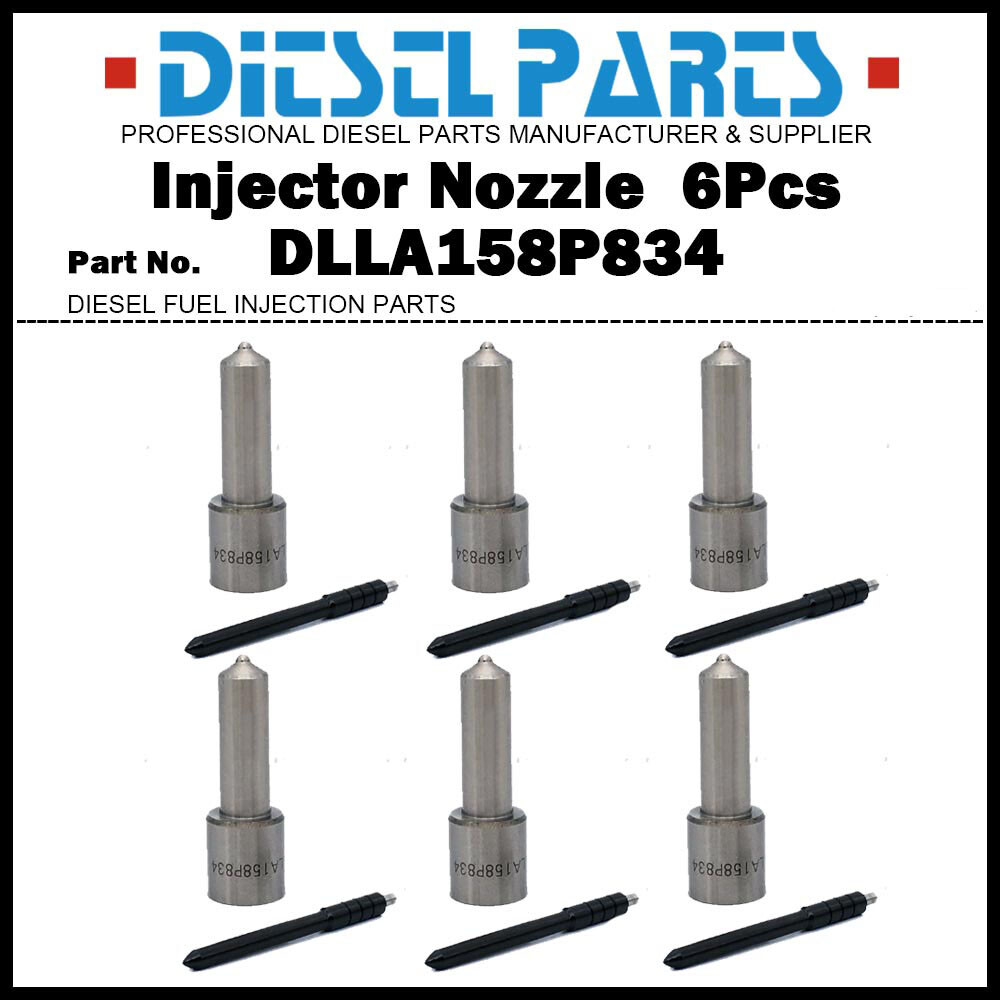 6Pcs Fuel Injector Nozzle DLLA158P834 for Hino 700 E13C 23670