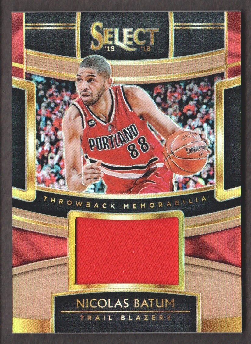 2018 19 Select Throwback Memorabilia Copper Nicolas Batum Jersey