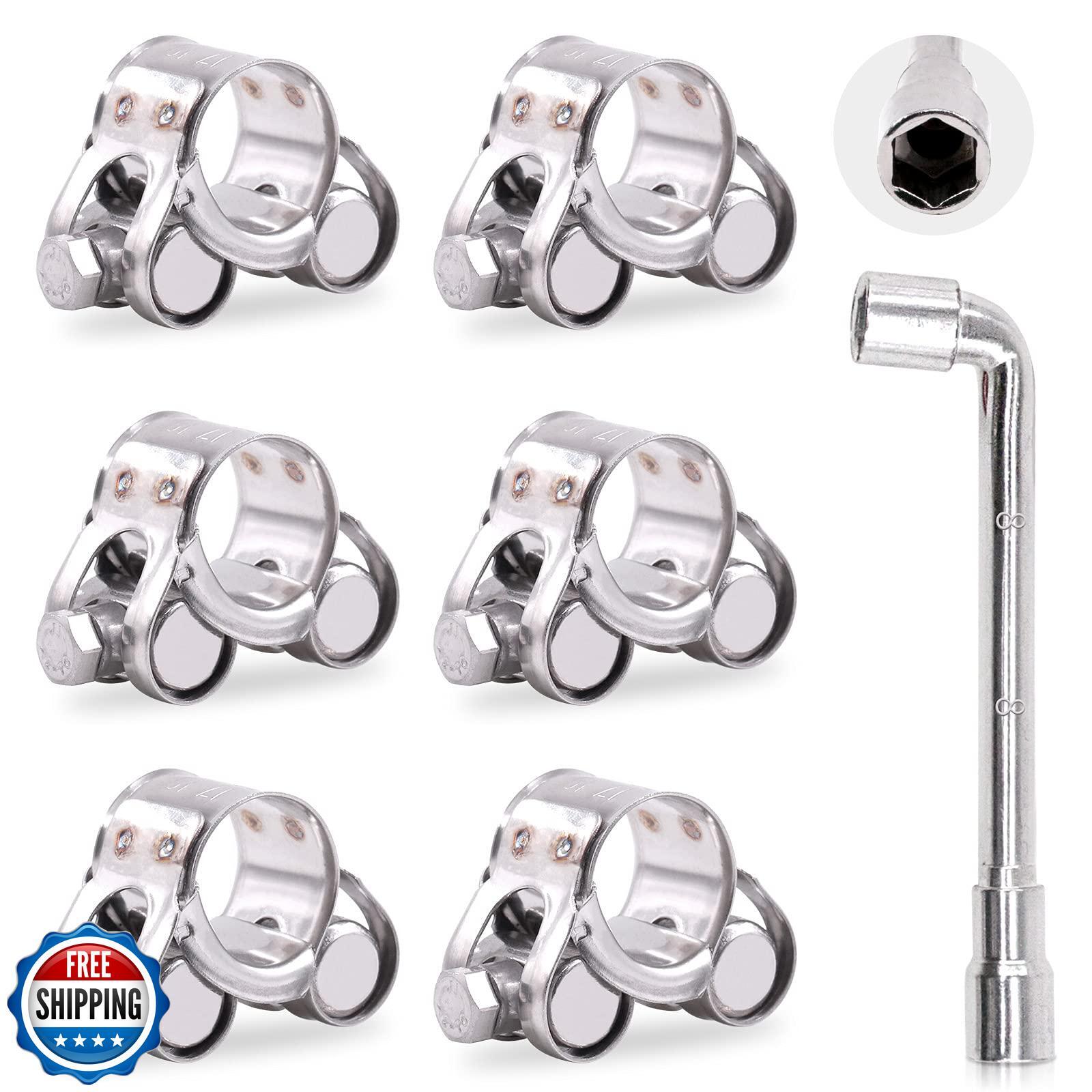 Heavy Duty Hilitchi 304 Stainless Steel T-Bolt Pipe Hose Clamp