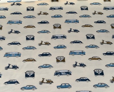 Cars beige French Terry Stoff, 4 Wege Stretch 240 g/m², 95/5 verkauft 1/2 und 1m