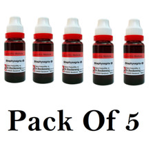 5X Dr Reckeweg Staphysagria Mother Tincture Q 20ml Each
