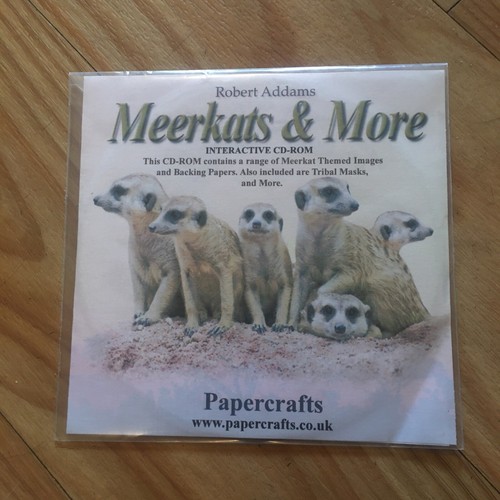 Robert Addams - Meerkats & More CD Rom Paper Crafts Card Making Pc / Mac