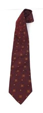 Joseph Aboud Men's Necktie 61" L x 3.5" W 100% Silk Red Paisley Made in USA GUC