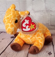 TY Beanie Baby- Twigs the Giraffe 1995 Plush Toy W/ Tags  Tag Protector RARE
