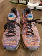 Nike Flyknit Air Max Blue Concord Crimson 2015 Mens Size 11.5 620469-404