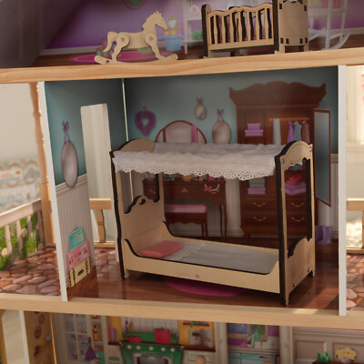 Barbie Size Doll House Girls Dream Play Playhouse Dollhouse Wooden  Furniture 706943659564