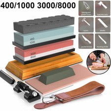 Knife Sharpening Stone Set 2 Side Grit 400/10...