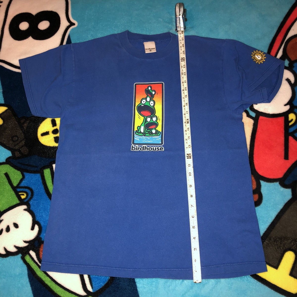 Vintage Rare 90s Birdhouse Skateboards Willy Santos Frogs tshirt