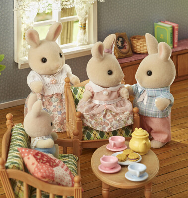 Sylvanian Families Milk Rabbit Family FS-47 Set 2022 Calico