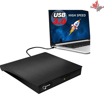 Portable USB 3.0 CD/DVD Drive - High Speed, Wide Compatibility, Plug and Play