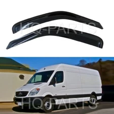 For 07-18 Sprinter Smoke Tint Window Visor Sun Wind Rain Guard Vent Deflector