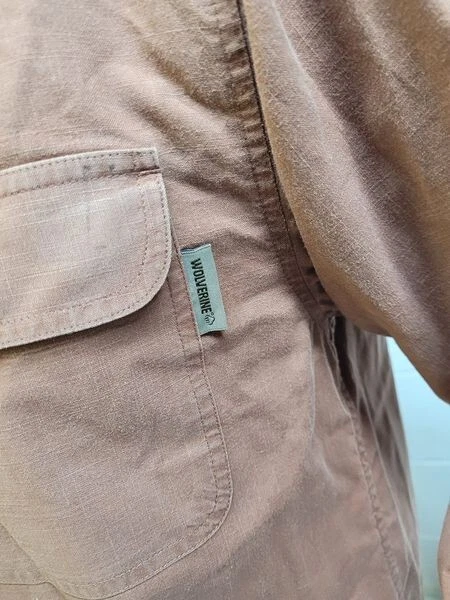 Wolverine casual long sleeve  button up shirt rust size m  / we3044 r4 d14 - Image 3 of 4