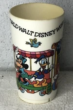 Vintage Walt Disney World Mickey Train Deka Plastics Inc Cup Made in USA No. 540