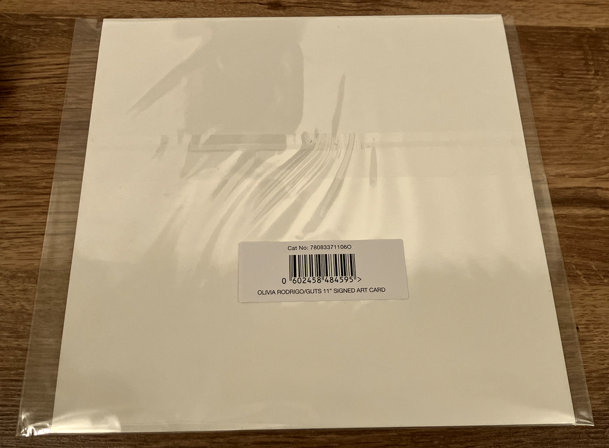 Olivia Rodrigo Signed 11x11 Art Card – Authentic Autograph – Guts