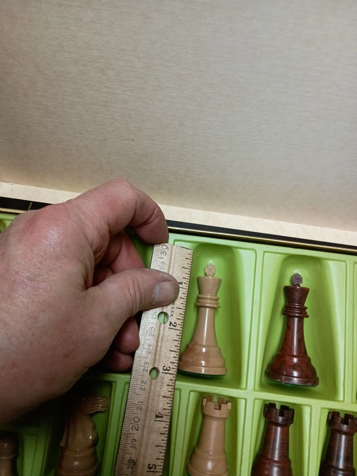 Juego de ajedrez vintage Galant Knight diseño Staunton ajedrez de campeones ponderado Foto 4 de 4