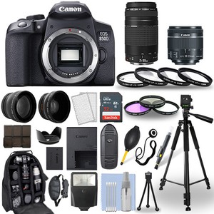 Canon Eos 850d Rebel T8i Dslr Camera 18 55mm Stm 75 300mm 30 Piece Bundle Ebay