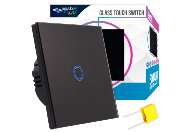 LIVOLO Interruttore Doppio Touch In Vetro Nero – Serie Design, 10A, Per Installazione Da Incasso, Moderno