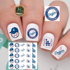 LA Dodgers Baseball Waterslide Nail Art Decals Set Of 50 Instructions