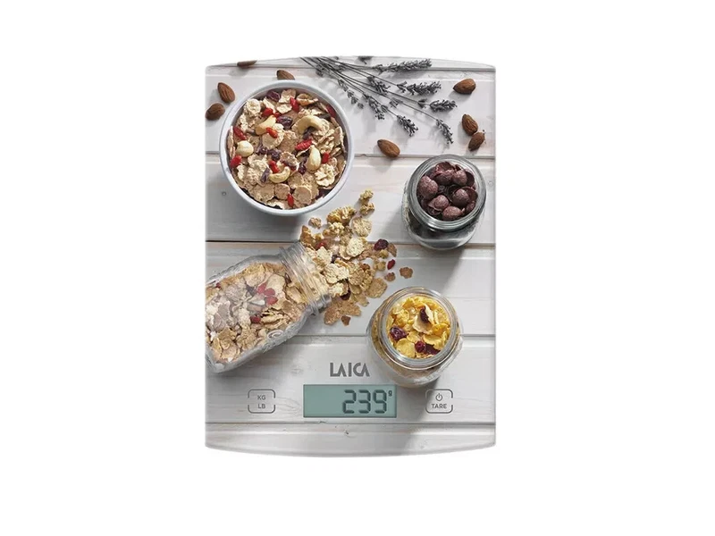 Bilancia Pesa Digitale LAICA Slide KS1034 da Cucina in Vetro 5 Kg Grigia, fotografia 7 di 7