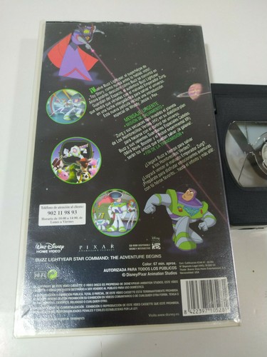 Buzz Lightyear The Movie Toy Story Disney Pixar - VHS Tape Spanish 3T - Picture 8 of 9