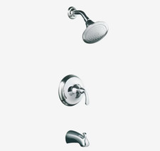 KOHLER Forte Polished Chrome Single 1 Handle Tub and Shower Set with Faucet