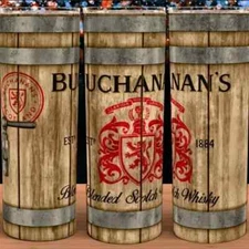 Buchanan's Blended Scotch Whisky Tumbler 20 oz with lid and straw