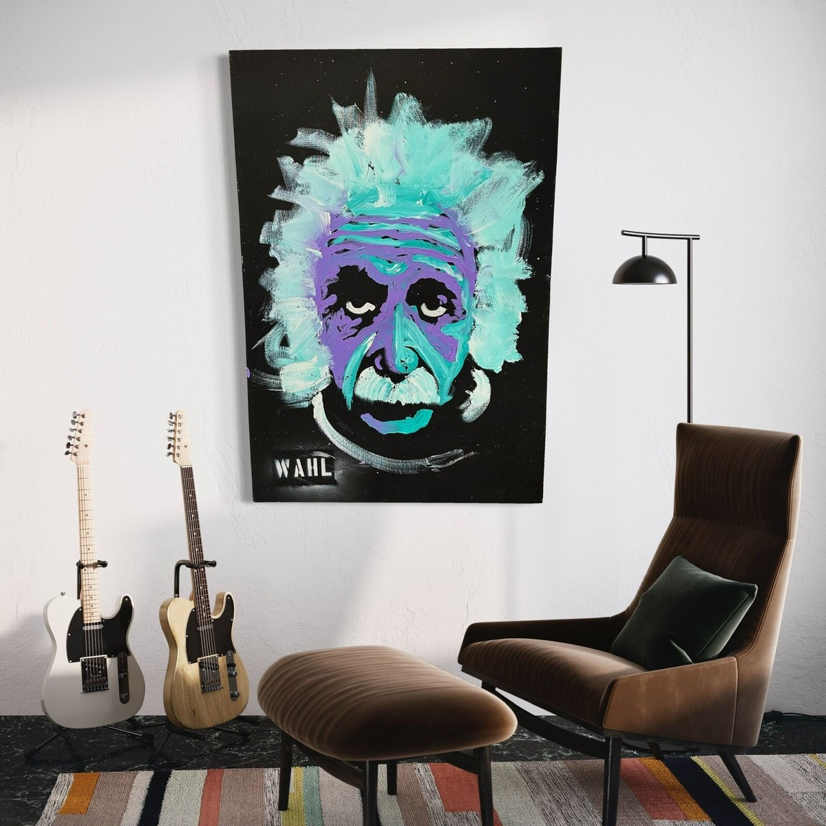 Albert Einstein by Erik Wahl - Original Large Canvas Painting 32